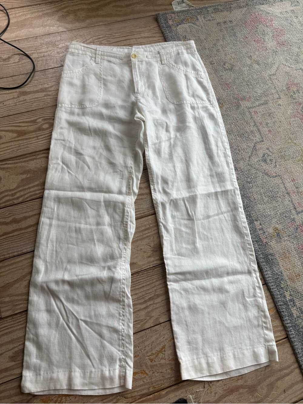 White + Warren Linen Pants 100% linen size 6